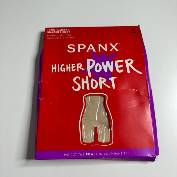 NWT SPANX Higher Power Short High Waisted Shaper Short Medium Soft Nude - Picture 1 of 3
